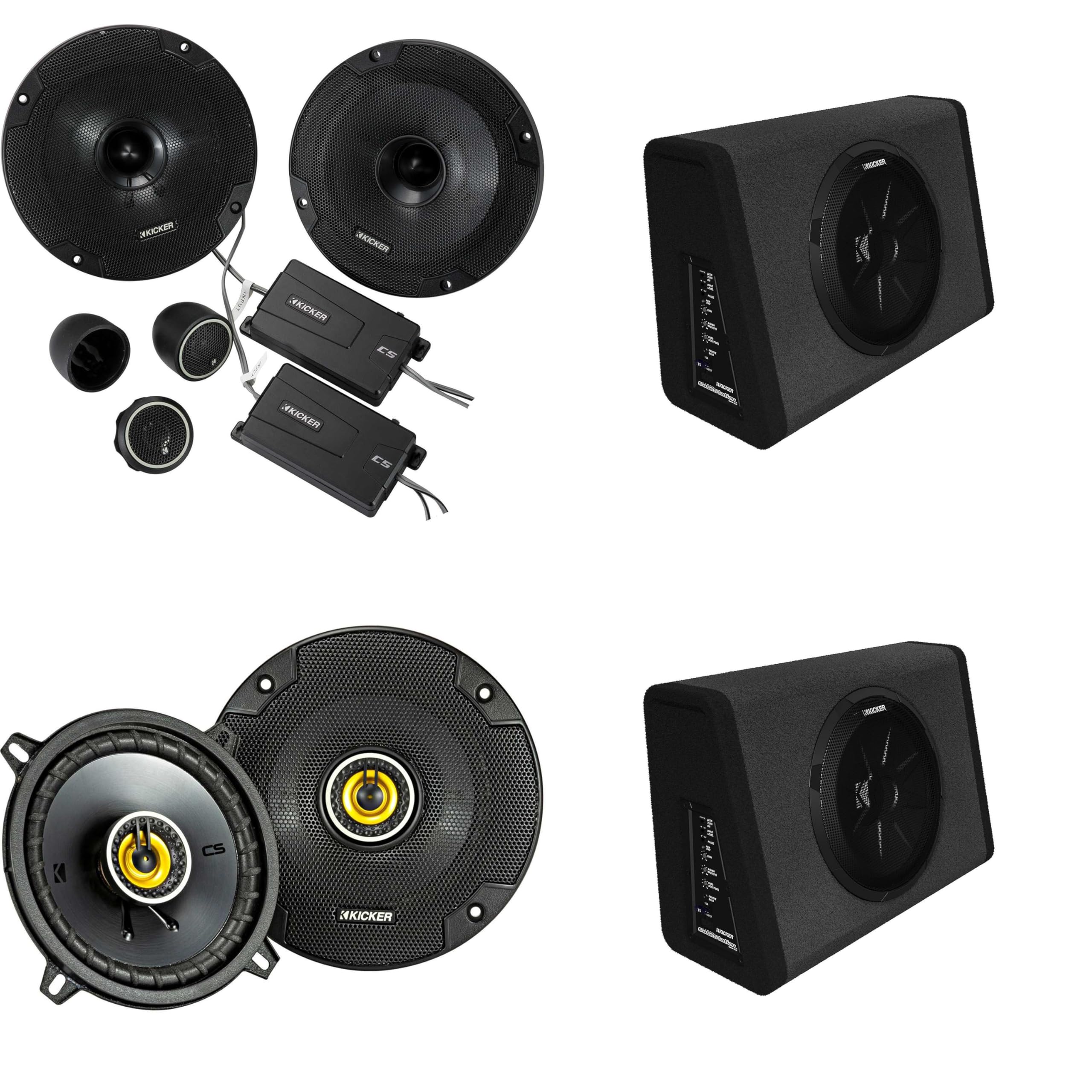 Kicker (2) 11PT250 Powered Sub Enclosure & 46CSS654 6.5