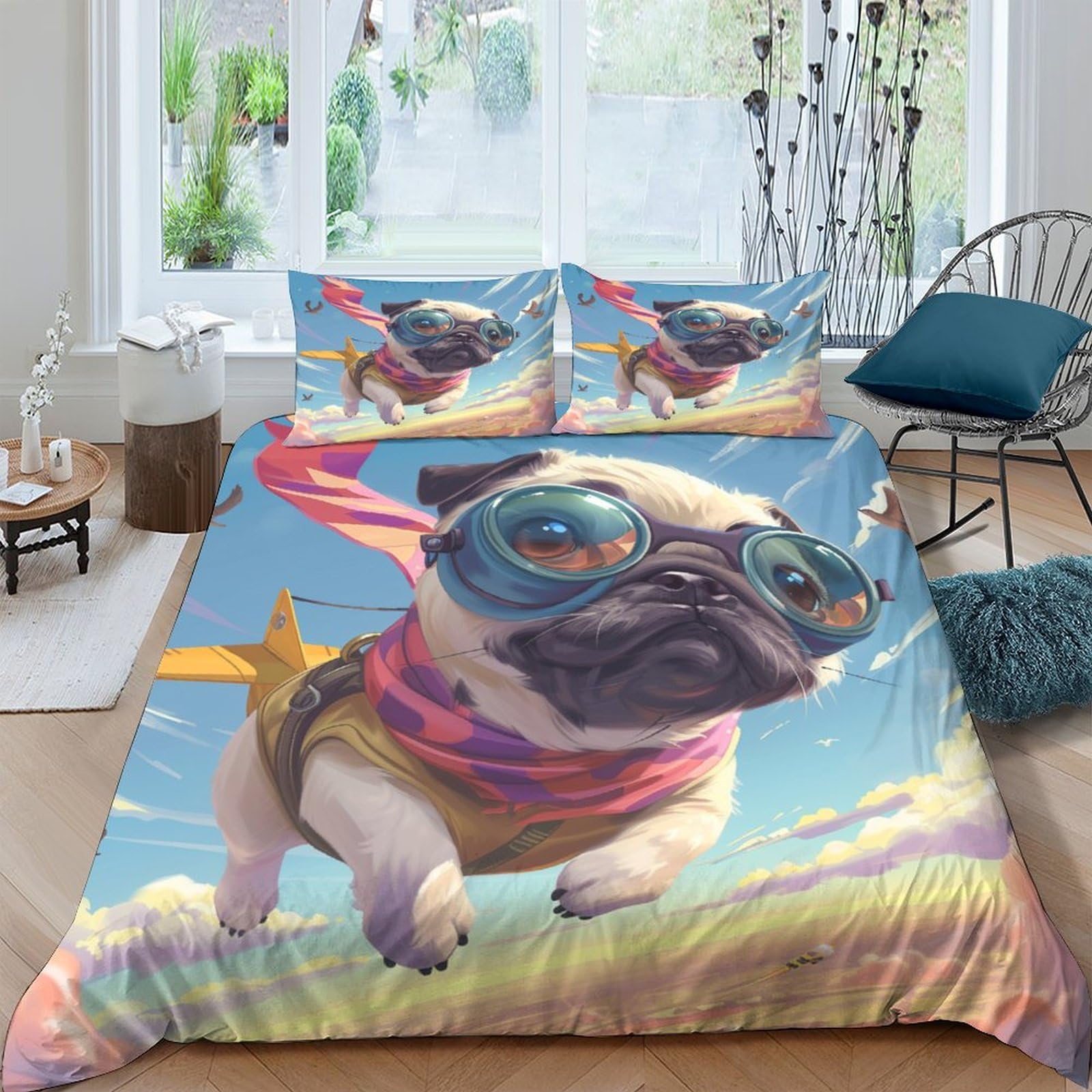 Housse de couette chien 3D pour transformer la décoration de la chambre des enfants
