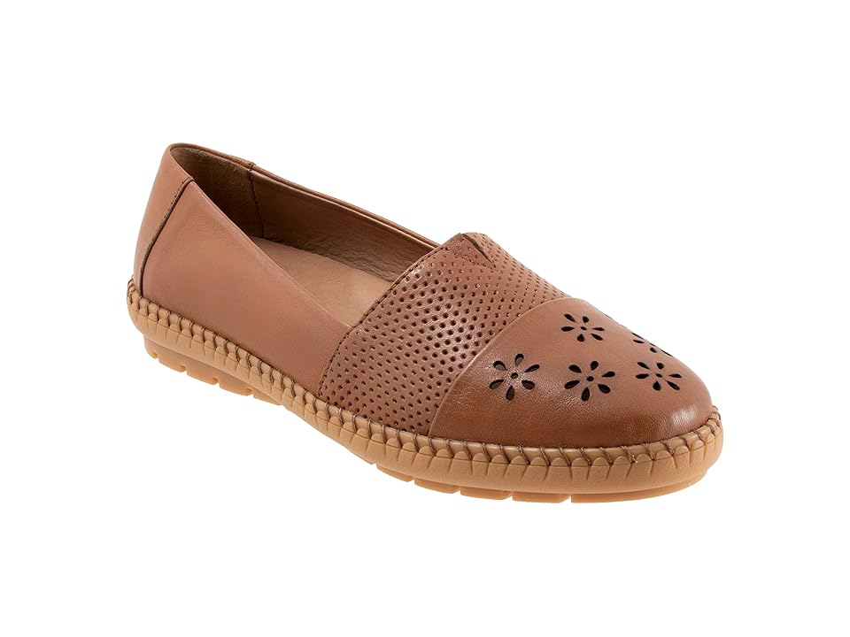 Trotters Ruby Perf (Luggage) Women's Flat Shoes INTERNATIONAL SHIPPING
