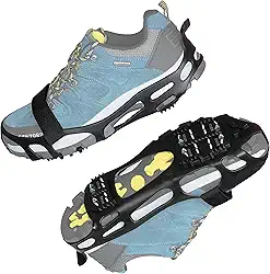 Grampos De Gelo Para Neve, Grampos De Tração Para Sapatos E Botas, Capas Antiderrapantes, Pinças De Neve No Gelo Com Alças Ajustáveis Para Caminhar Na Neve E No Gelo, Escalada, Montanhismo, Pes