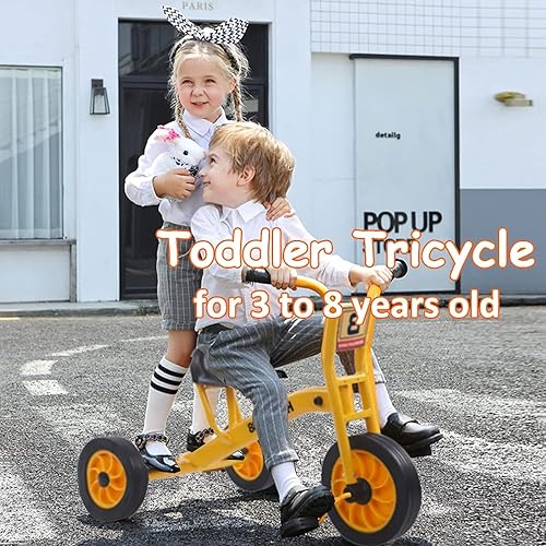 Miniatura 2 de Triciclo para niños pequeños de 3 a 6 años, bicicleta preescolar preescolar, patio de recreo para niños, triciclo en tándem para niños, equipo de