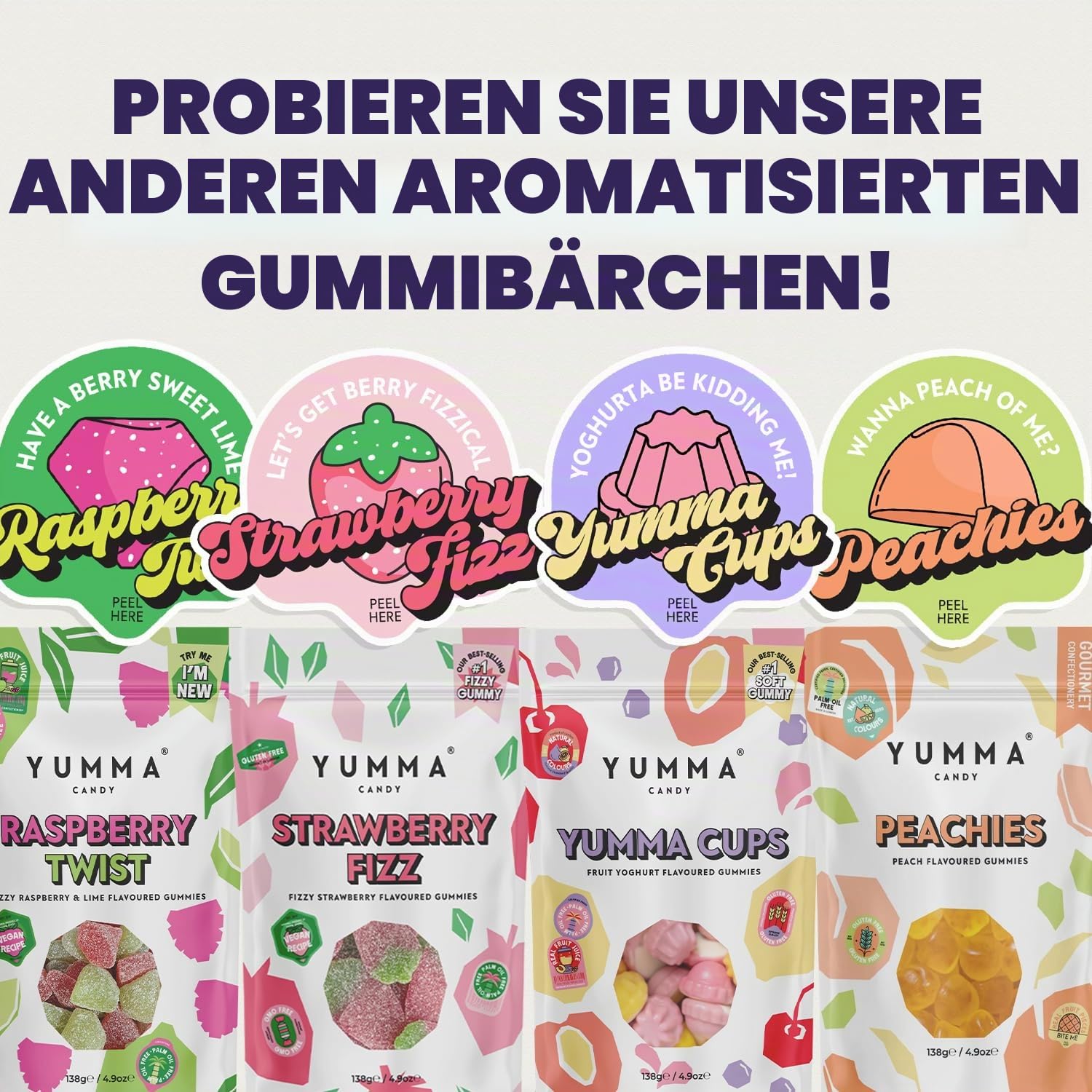 Yumma Candy Adventskalender | Luxuriöser Genusskalender mit 24 süßen Fruchtgummi-Überraschungen