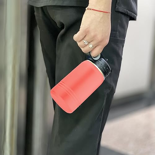 Vista 192 de LaserGram Botella de agua personalizada, palitos de lacrosse, acero inoxidable de doble pared aislada al vacío con popote superior, regalo grabado