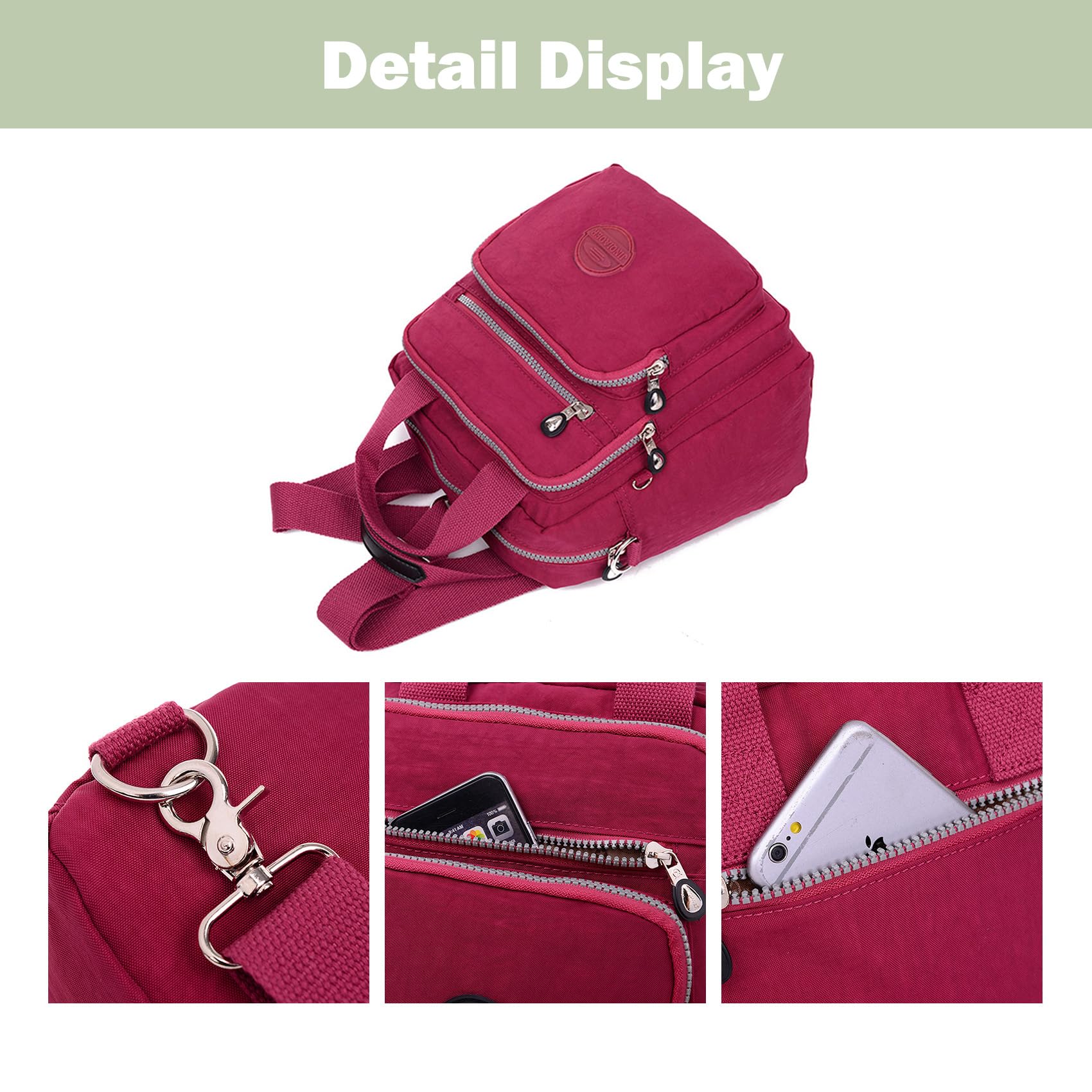 Borsetta Donna Borse a Spalla Casuale Borsa Tracolla Leggero Zaino Impermeabile Sacchetto Scuola Borse da Viaggio Borsello Moda Sport Bag per Ragazze
