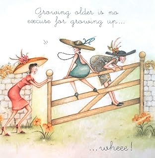 Berni Parker - Growing Older is no Excuse for Growing up.- Ladies Blank Greeting Card