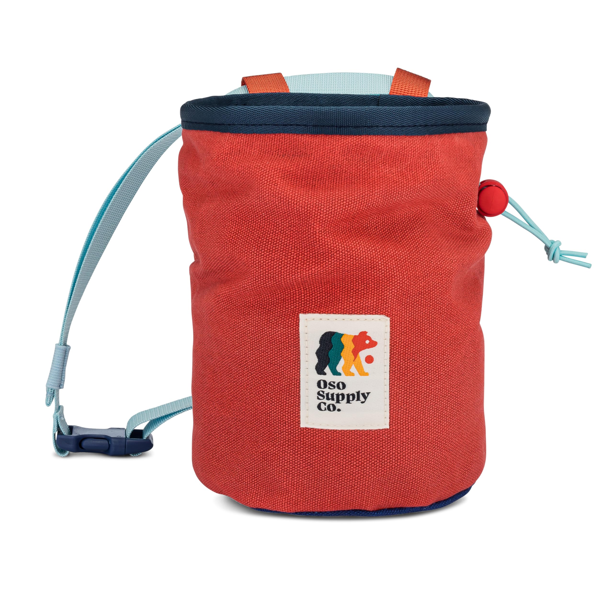 Oso Supply Co - Waxed Canvas Chalk Bag - Zipper Pocket & Mesh Pouch for Bouldering, Rock Climbing, Gym, Weightlifting – Water-Resistant, Adjustable