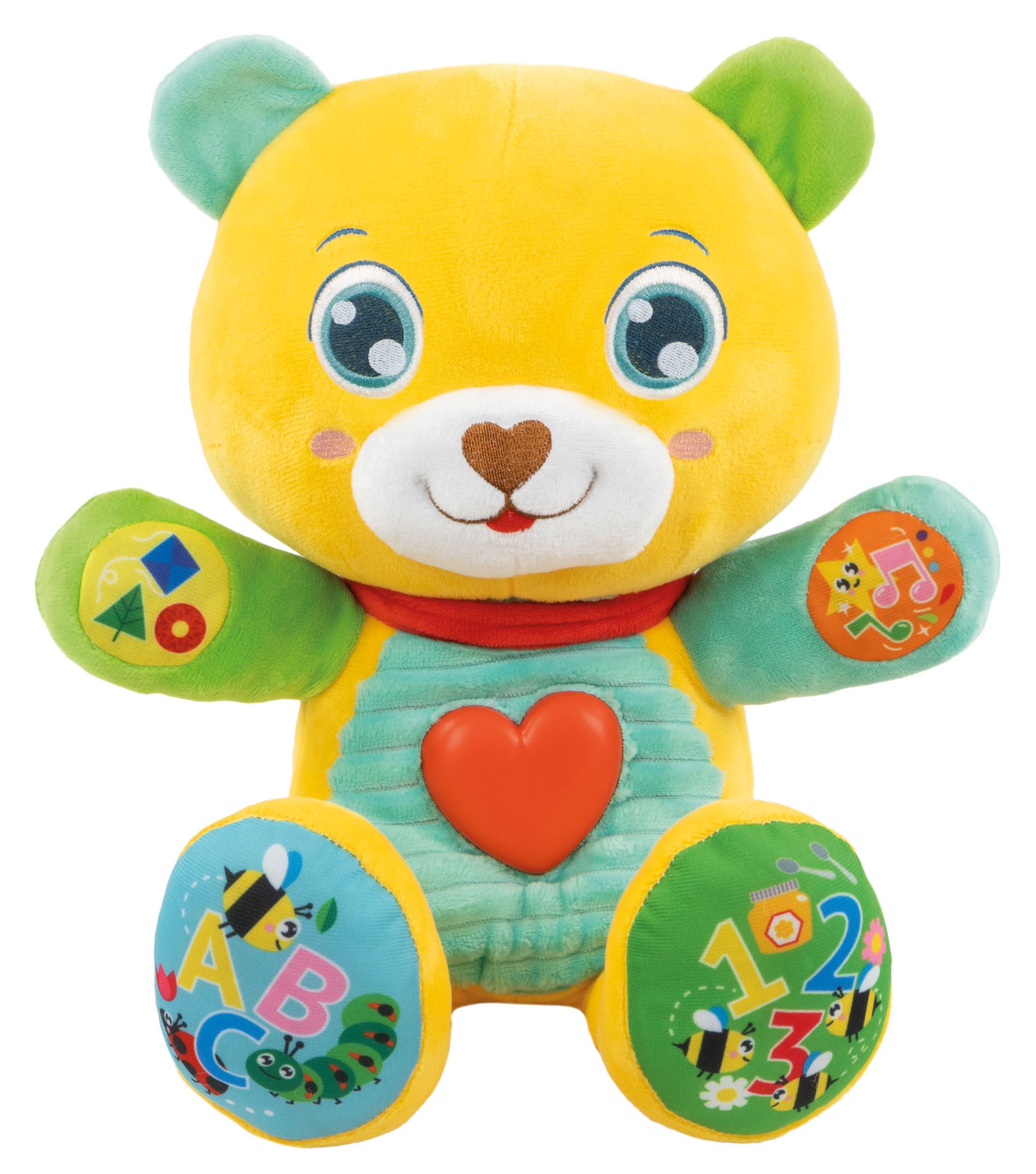 Clementoni Baby Lele Coccole e Parole, Peluche Interattivo Parlante per Bambini di 6+ Mesi, Centro attività Che Stimola Lo Sviluppo Sensoriale e Cognitivo, Lingua Italiana, 17965