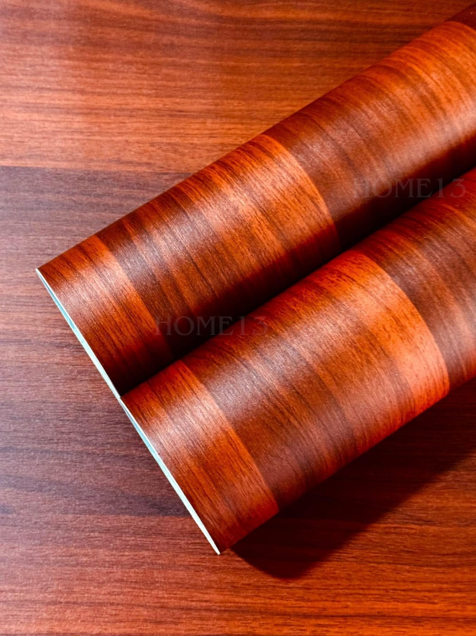 HOME13 Self Adhesive Wood Grain Wallpaper for Furniture Vinyl Sticker Wooden Door Desktop Wall Paper Kitchen Wallpaper (2 feet by 8 feet, Wallnut Brown)