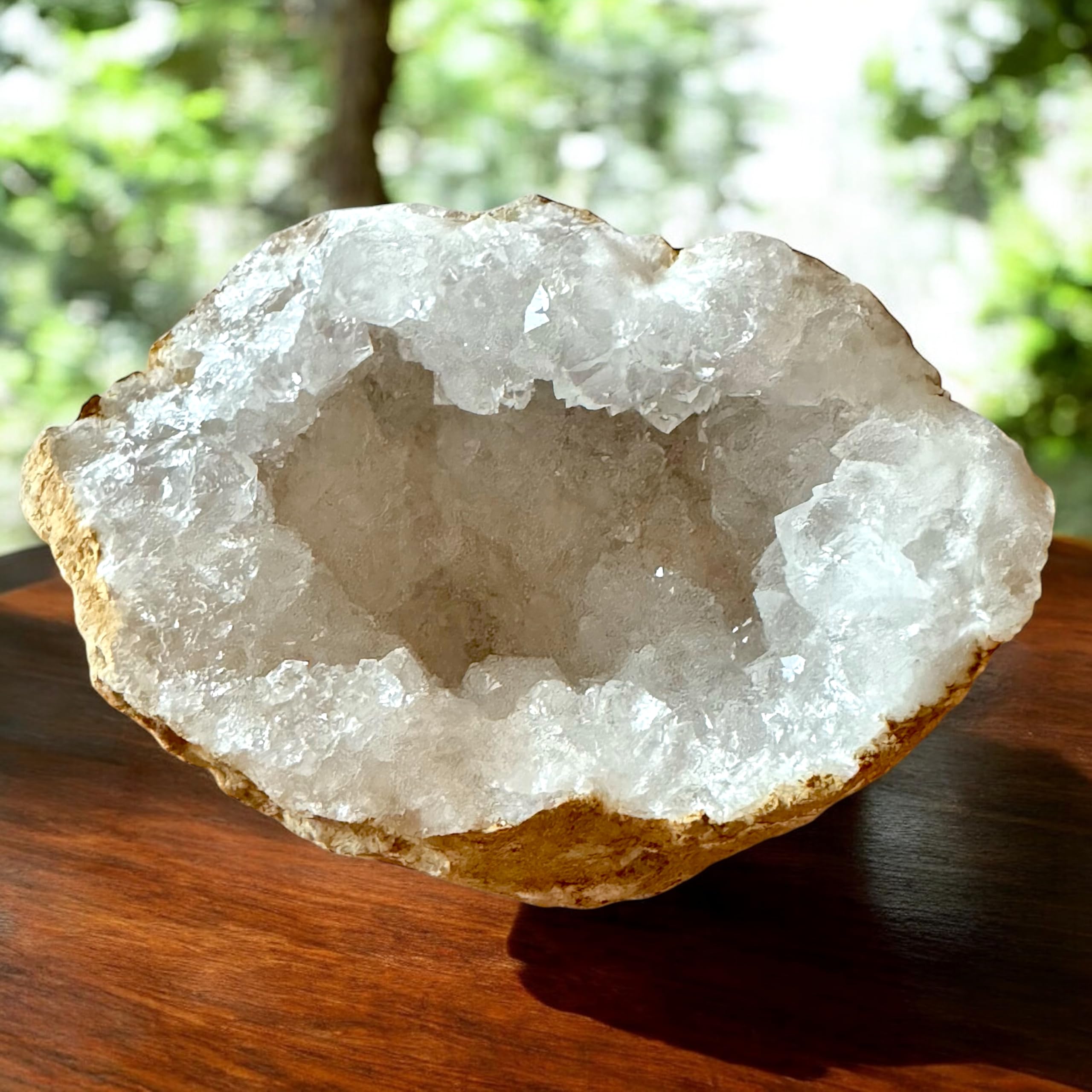 Geoden Set in Orangengröße I 2 sehr große Geoden I je 8-9 cm und gesamt 800-1000 Gramm zum selber aufbrechen - mit Anleitung und Erklärung