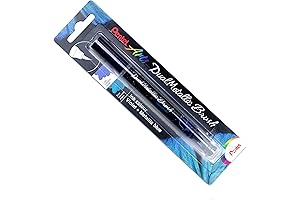 Pentel Arts DualMetallic Brush: Shimmering Metallic Hues for Artistic Expression
