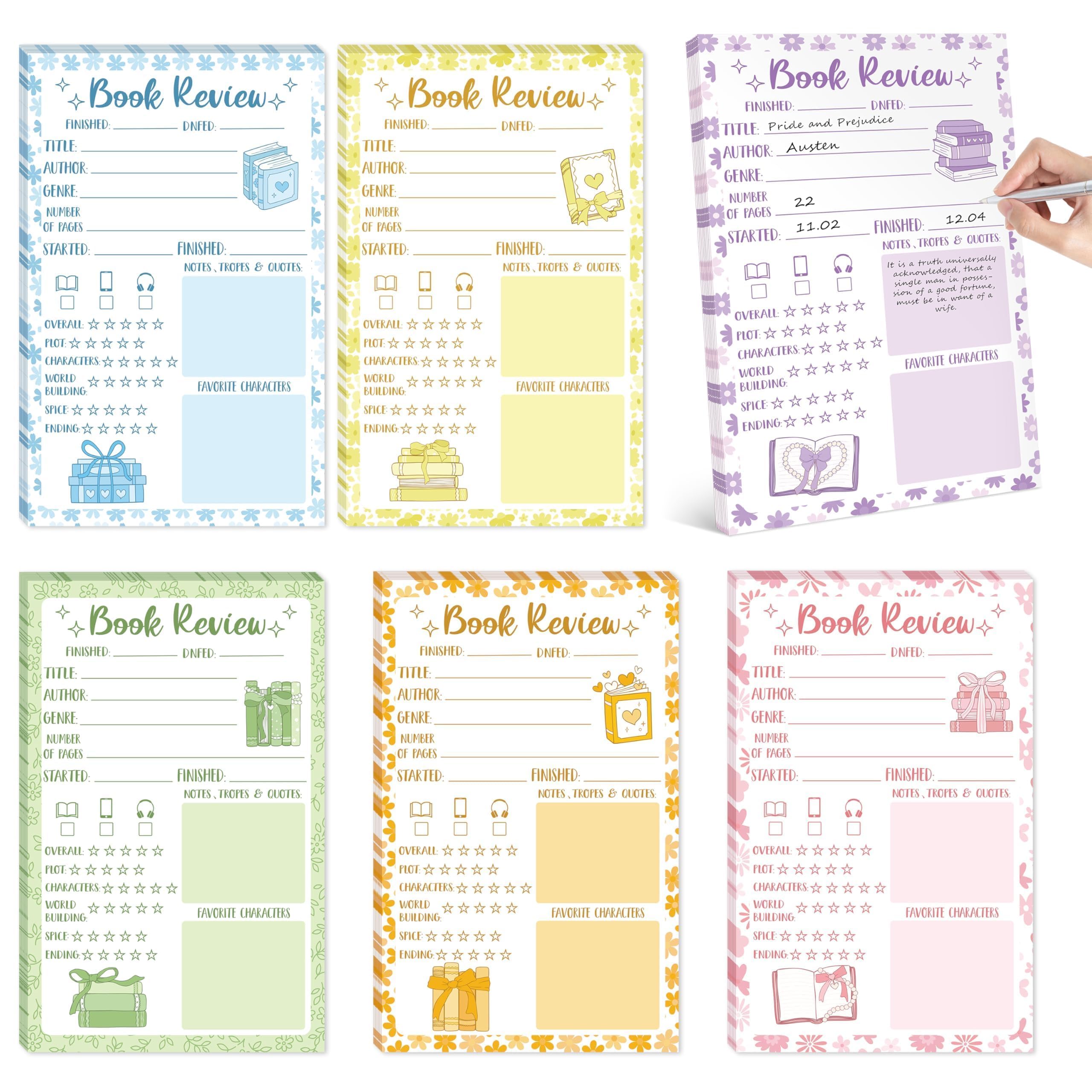 L1rabe 6P Flower Pattern Book Review Notatnik