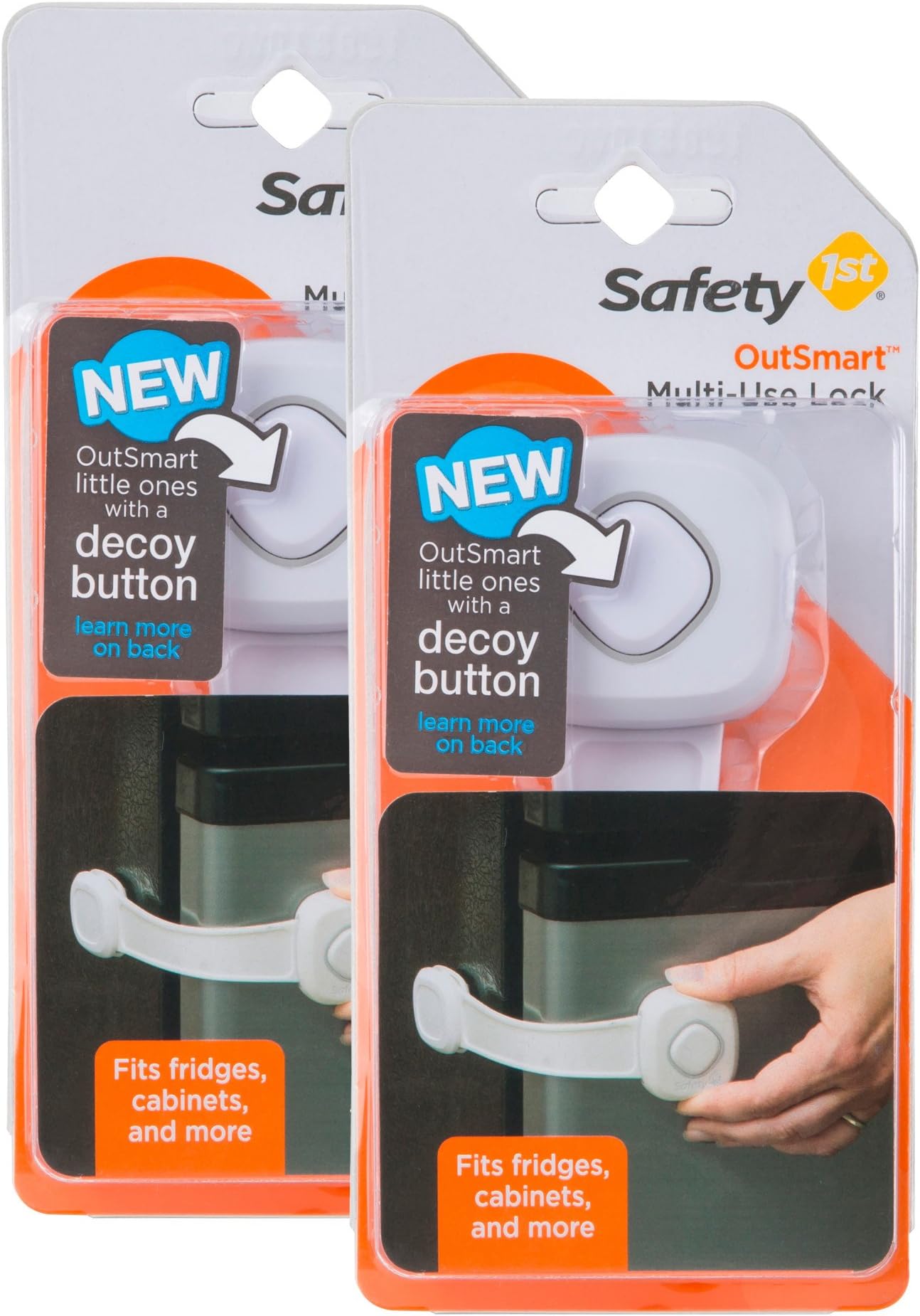 Safety 1st OutSmart Multi Use Lock, 2 Pack, White Baby