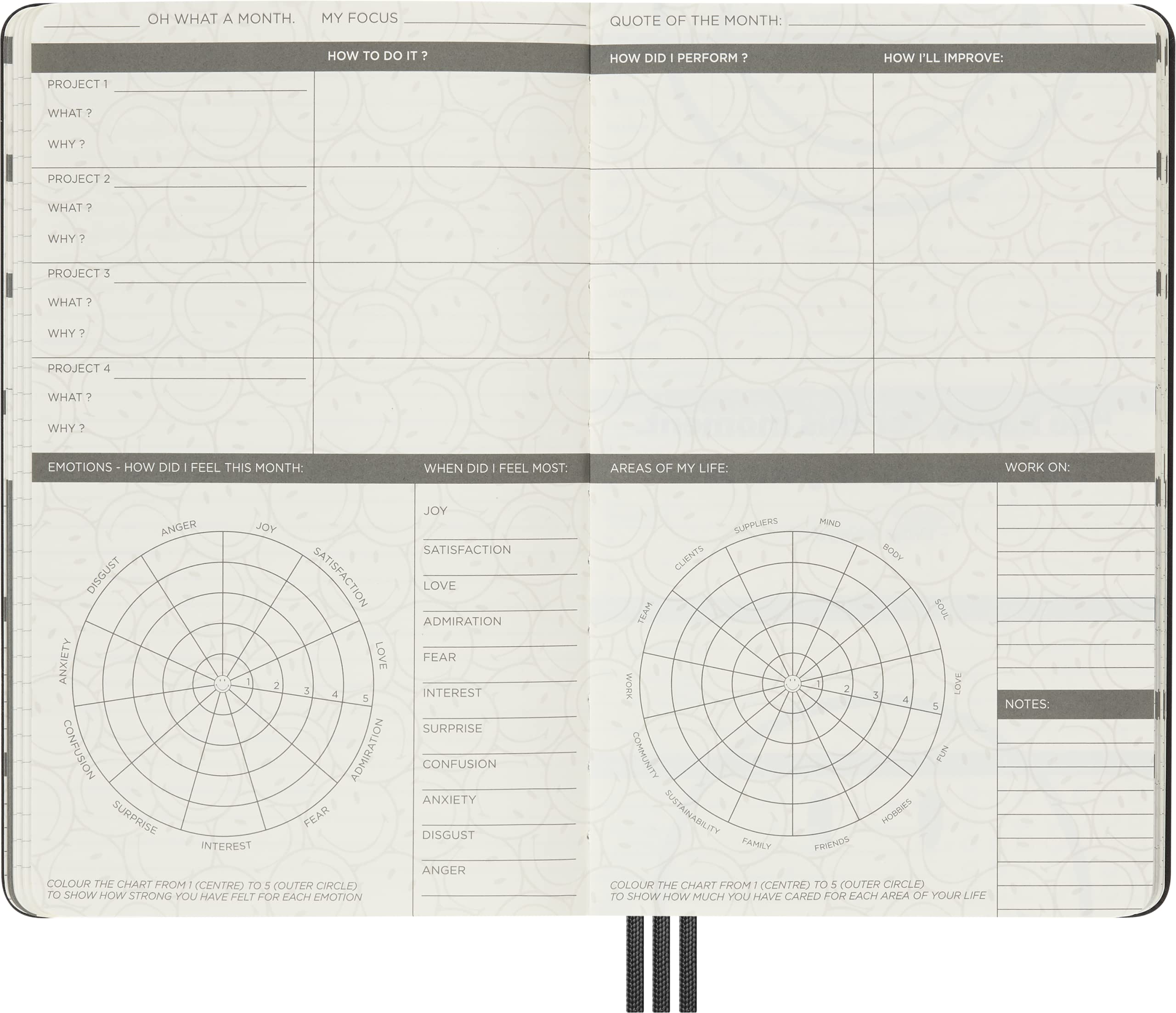 Moleskine Cofanetto da collezione con Agenda non Datata Positivity in Motion, Quaderno con Copertina Rigida in Edizione Limitata e Penna a Sfera Ricaricabile Kaweco da 0.7 mm con Inchiostro Nero