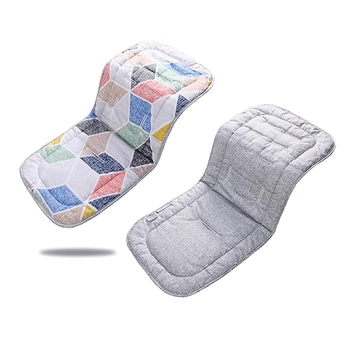 Miniatura 15 de Cojín para cochecito de bebé, inserto para asiento de coche infantil - reversible, universal, transpirable y suave, alfombrilla para cochecito de