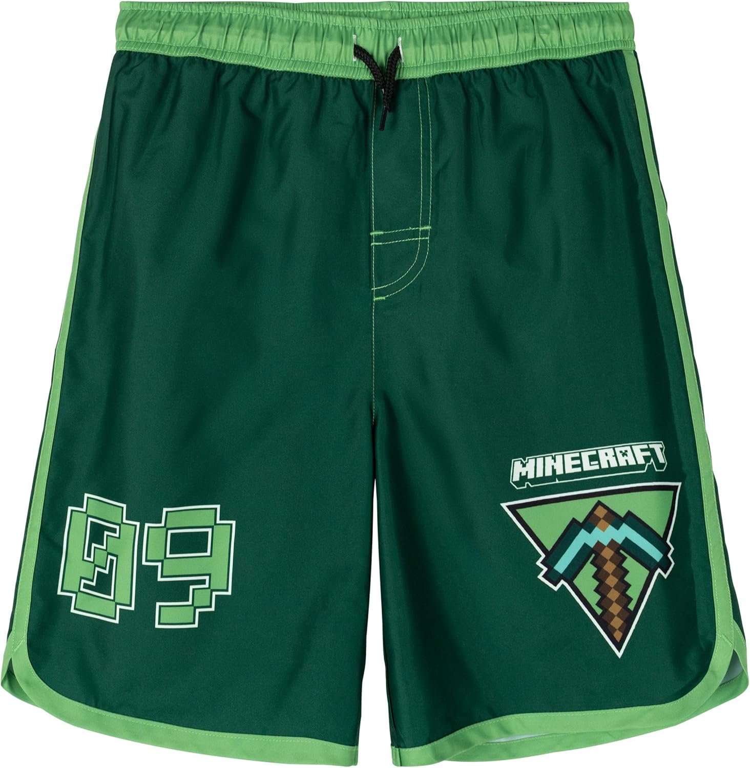 Minecraft Raglan Rash Guard and Swim Trunks UPF 50+ Outfit Set Little Kid to Big Kid Sizes (4-18-20)