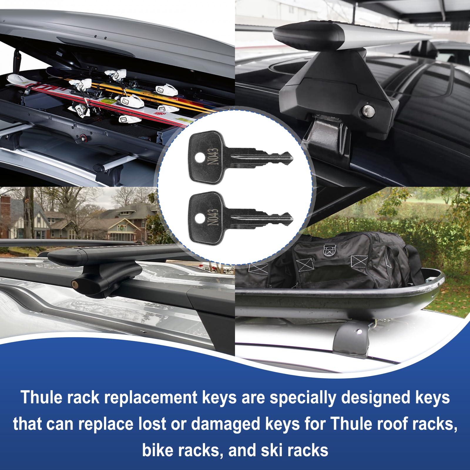 Amazon.com: VIDABTE N043 Thule Roof Rack Replacement Key