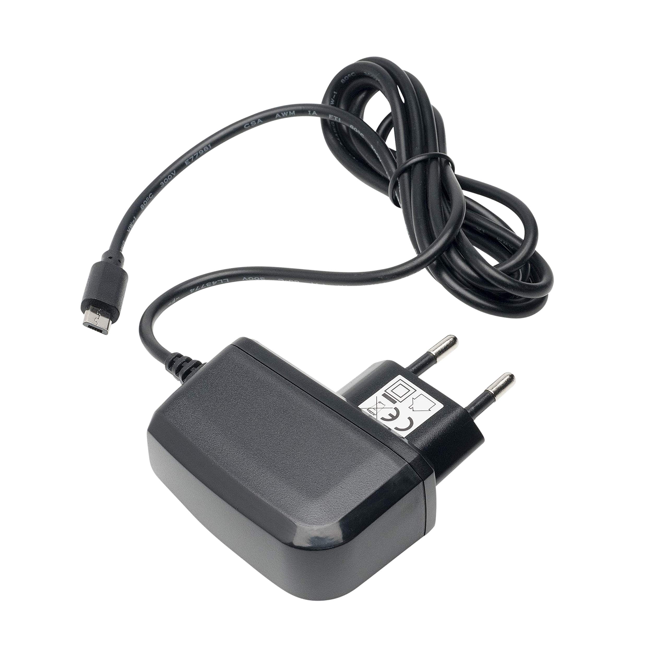 Slabo Caricabatterie Da Auto Micro USB 1A Per Honor 8S E Honor 9 Lite - Cavo Integrato, Compatibile Con Camion 12V/24V, Nero