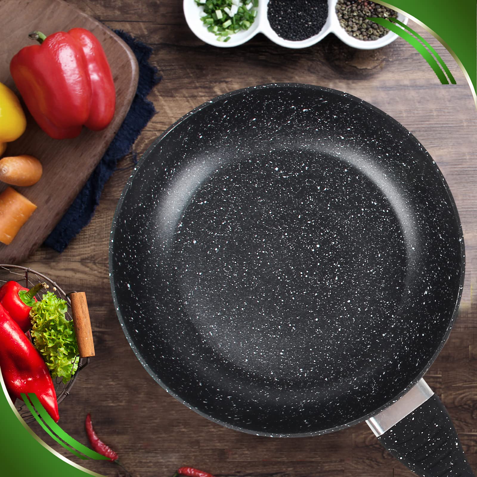 Scheffler Sartén de 28 cm, sartén de inducción, con revestimiento antiadherente, apta para todo tipo de cocinas (28 cm)
