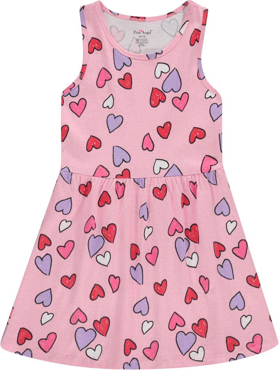 Pink Angel 3-Pack Girls' Dresses, Kids Casual Fit and Flare Sleeveless Summer Dress & School Outfit, 100% Cotton - Image 8