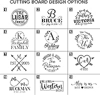 Vista 2 de Tabla de cortar grabada personalizada Mr Ms Tabla de cortar rectangular personalizada madera grabada