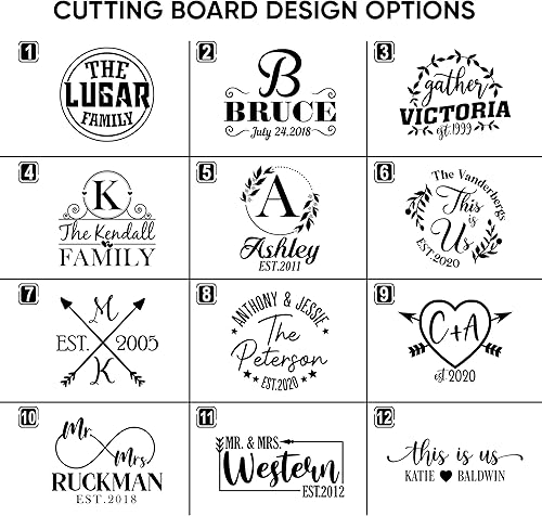 Miniatura 2 de Tabla de cortar grabada personalizada Mr Ms Tabla de cortar rectangular personalizada madera grabada