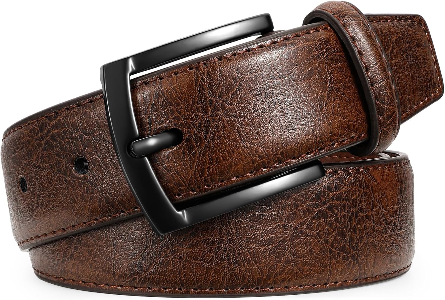 Men's Belt Genuine Leather Belt for Men Dress Casual Golf Jeans Pants 1 3/8" - Image 6