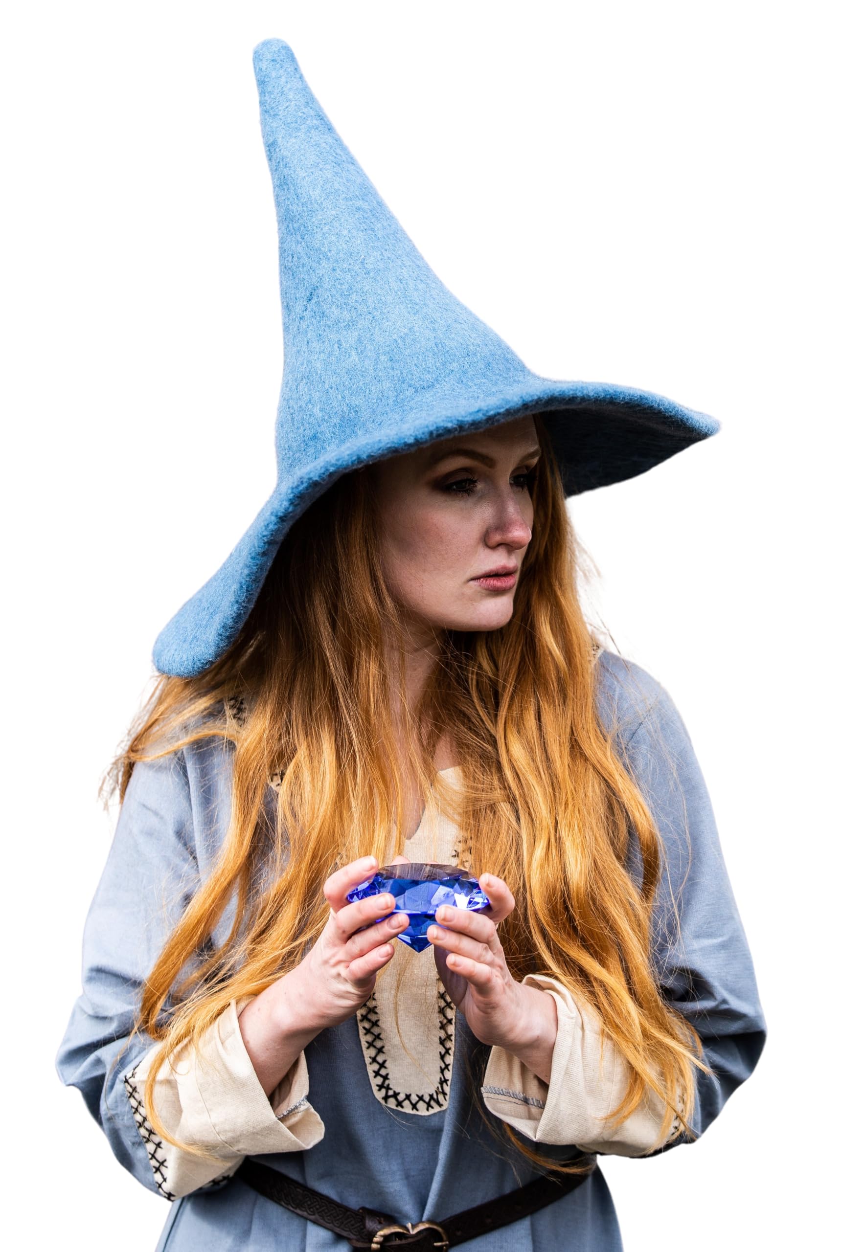 Leonardo Carbone® Cappello da strega Agata – Costume da strega, abbigliamento medievale, copricapo, costume da halloween, cappello da strega, cappello mago, abbigliamento LARP, carnevale, cosplay –