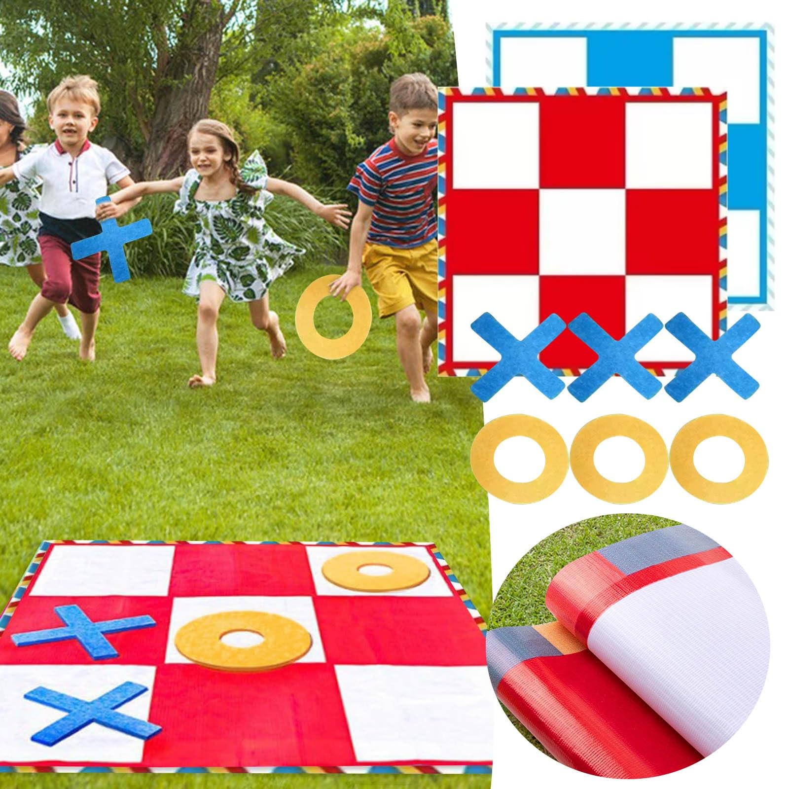 Générique Morpion Giant, Gioco Di Lancer De Morpion – Set Di Prato in Tessuto Oxford, Gigante E Resistente Alle Intemperie | Design Di Trasporto Facile, Divertente Gioco Di Lancio All'aperto