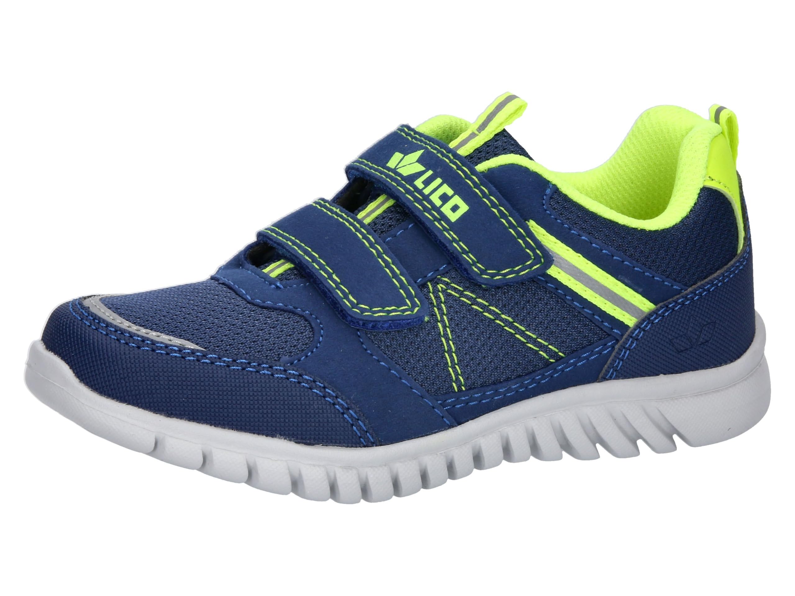 Lico Unisex Kid's Randy V Sneaker, Marine Lemon, 2.5 UK Child