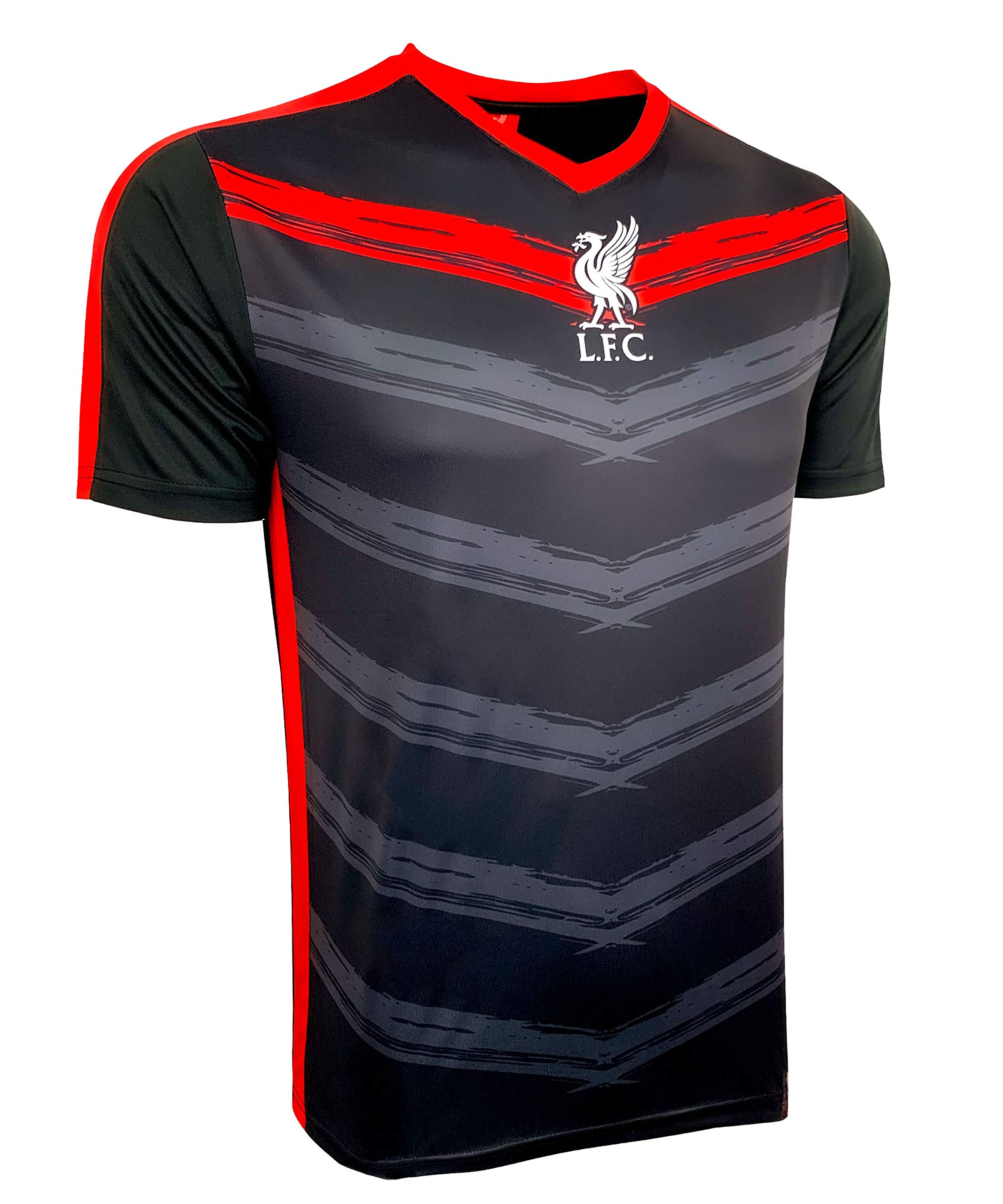 Boys' Liverpool Training Jersey, Licensed Liverpool Shirt Youth Sizes (Youth X-Large) Black