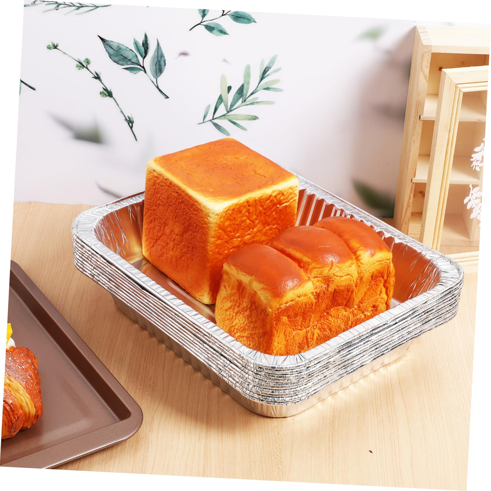 ULTECHNOVO 10pezzi Teglie in Alluminio Profonde Per Teglie in Alluminio Per Arrosti Scaldavivande Vapore Per