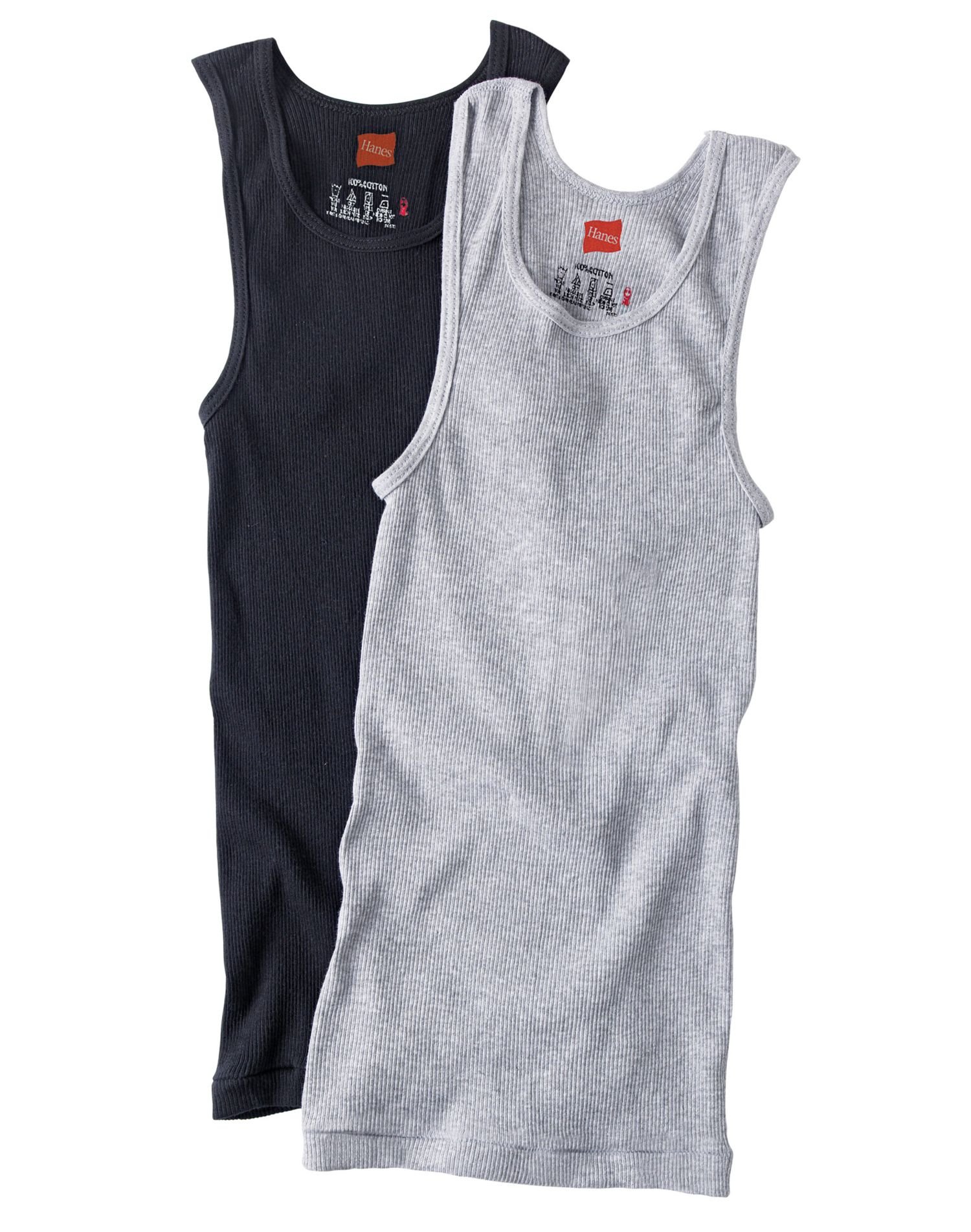 Boys Hanes 4 Pack Cotton Tagless Tanks Undershirts - B392A4