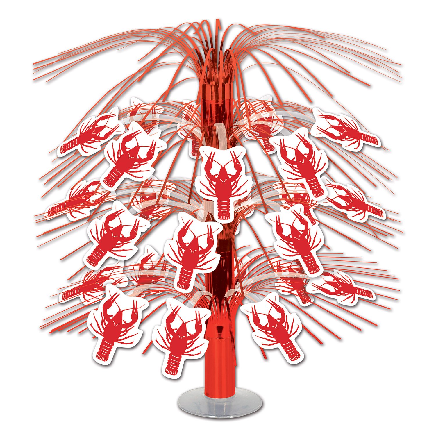 Centre de table Beistle 54237 plastique rouge et blanc anti tache pour kermesse