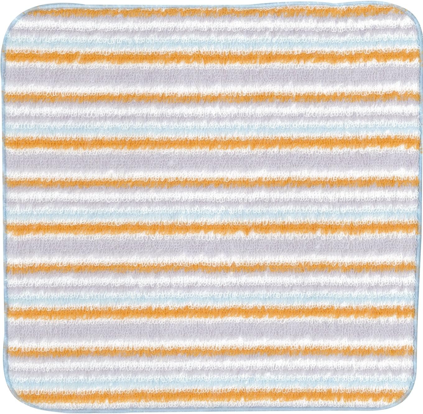 Amazon Co Jp コージカンパニー ハンカチ 日本製 パイル地 裏面マイクロファイバー 24 24cm ボーダー オレンジ 服 ファッション小物