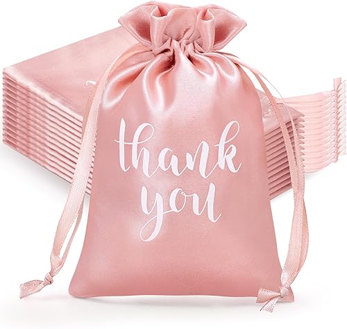 Vista 20 de Sieral 50 bolsas de regalo de satén con cordón para joyas, bolsas de dulces para San Valentín, Pascua, boda, baby shower, cumpleaños, vacaciones