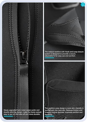 Miniatura 5 de Hevto Traje de neopreno para mujer de 30.079 in para mantener el calor en agua fría para surf, natación, buceo