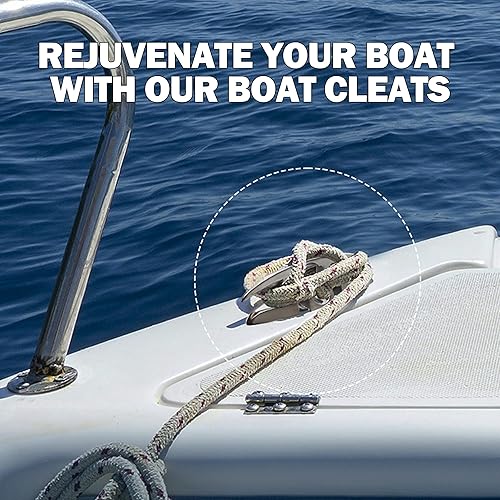 Miniatura 5 de SHENGHUISS 2 tacos plegables abatibles de acero inoxidable 316 de 5 pulgadas para montaje en muelle empotrado con cierres