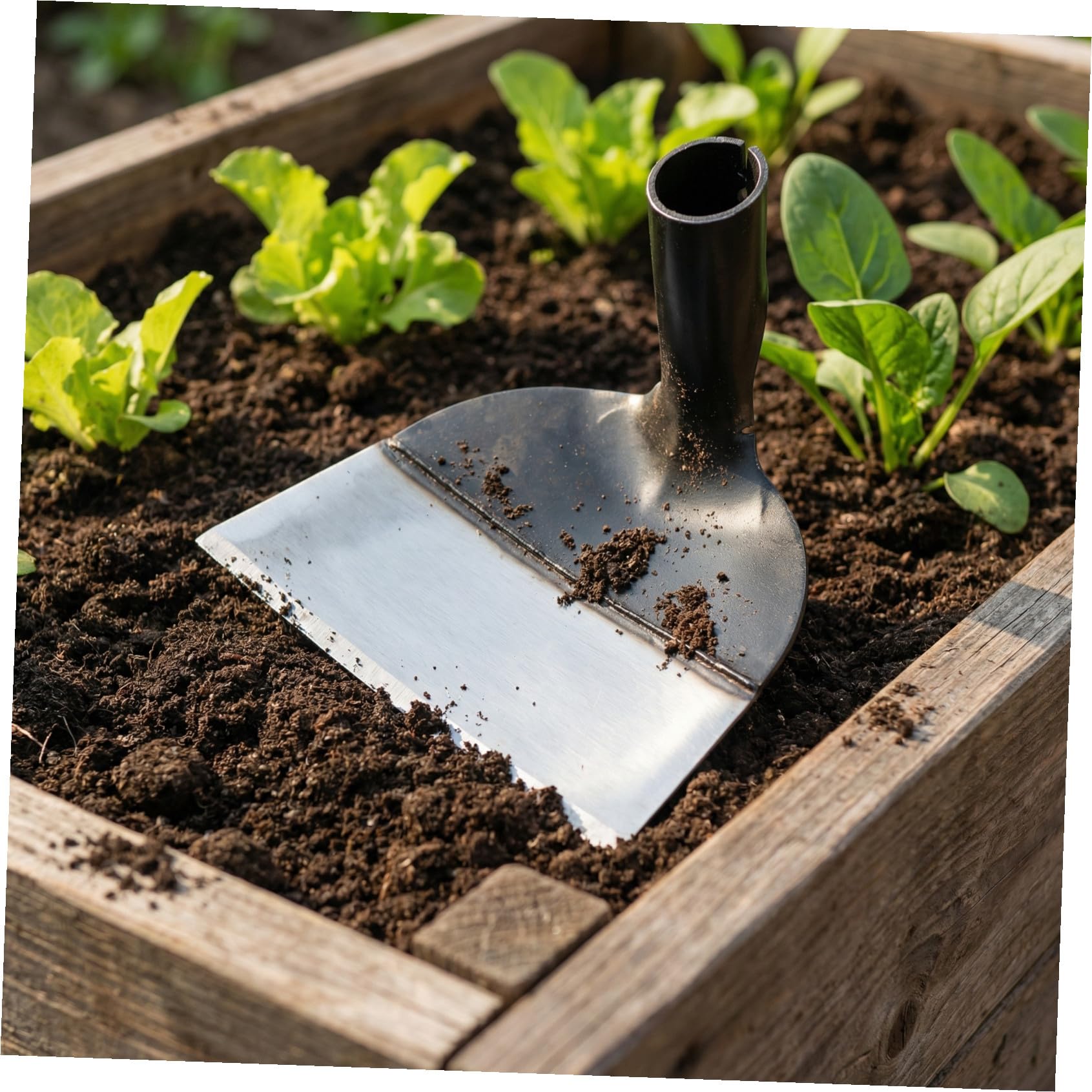 Kisangel Azada Hacer Acero Deshierbar Resistente de Jardín en Herramienta Zanjas Manual sin Mango Mejorar la Eficiencia y Cultivos y Jardinería