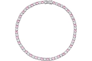 Pink Tennis Necklace