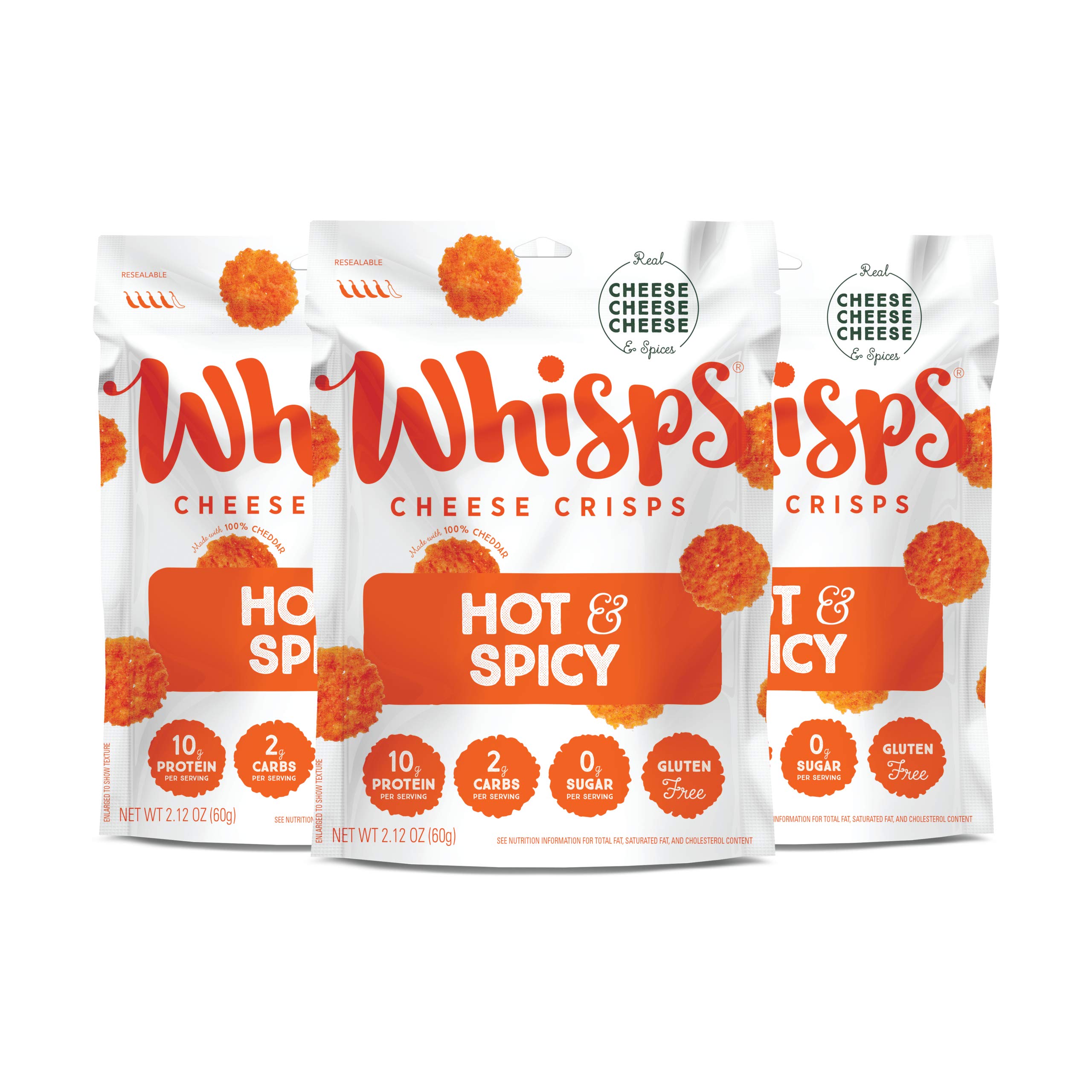 Buy Whisps Cheese Crisps Hot & Spicy Protein Chips y Snacks