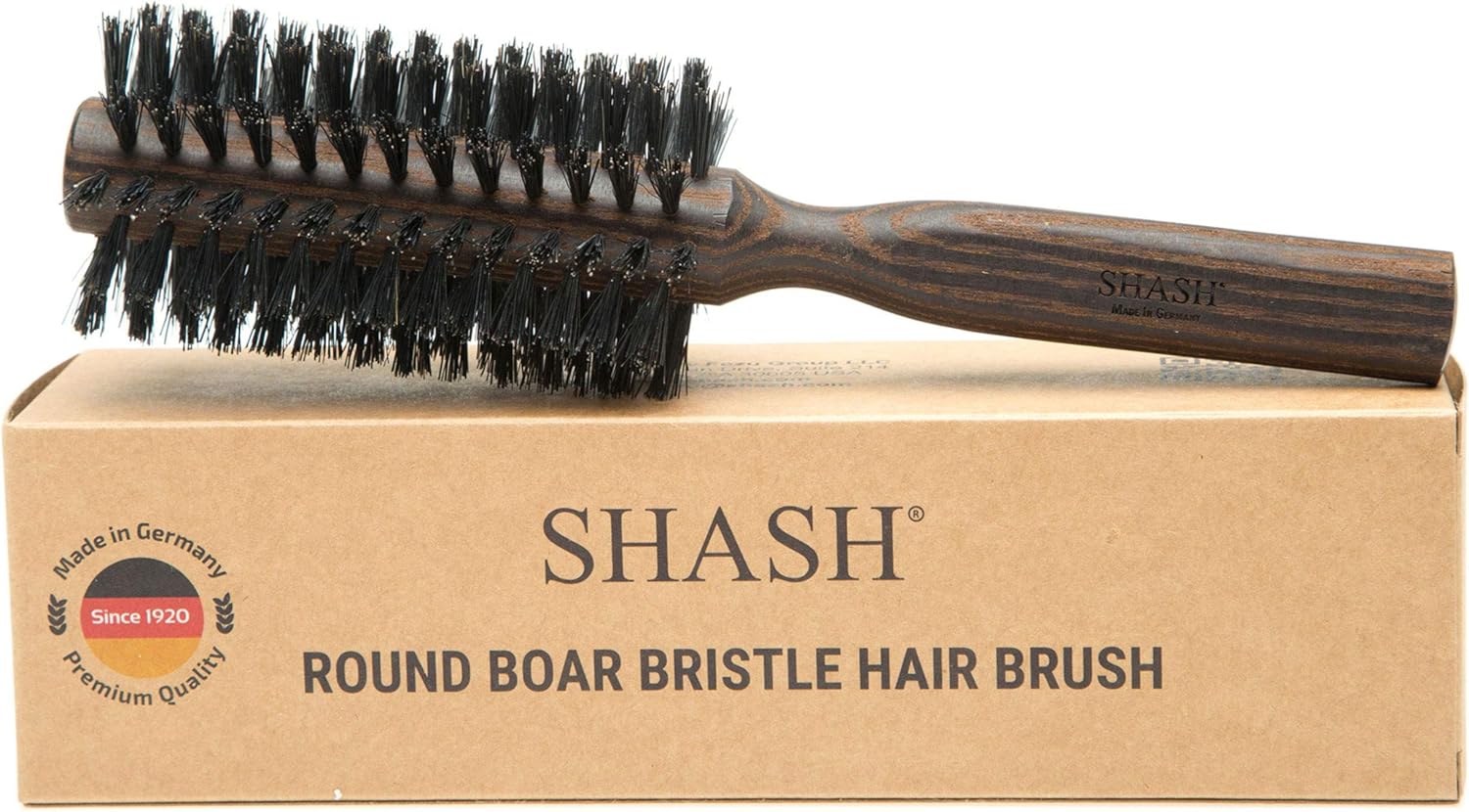 SHASH Smooth 100 Boar Bristle Body Brush Made in Germany Gently