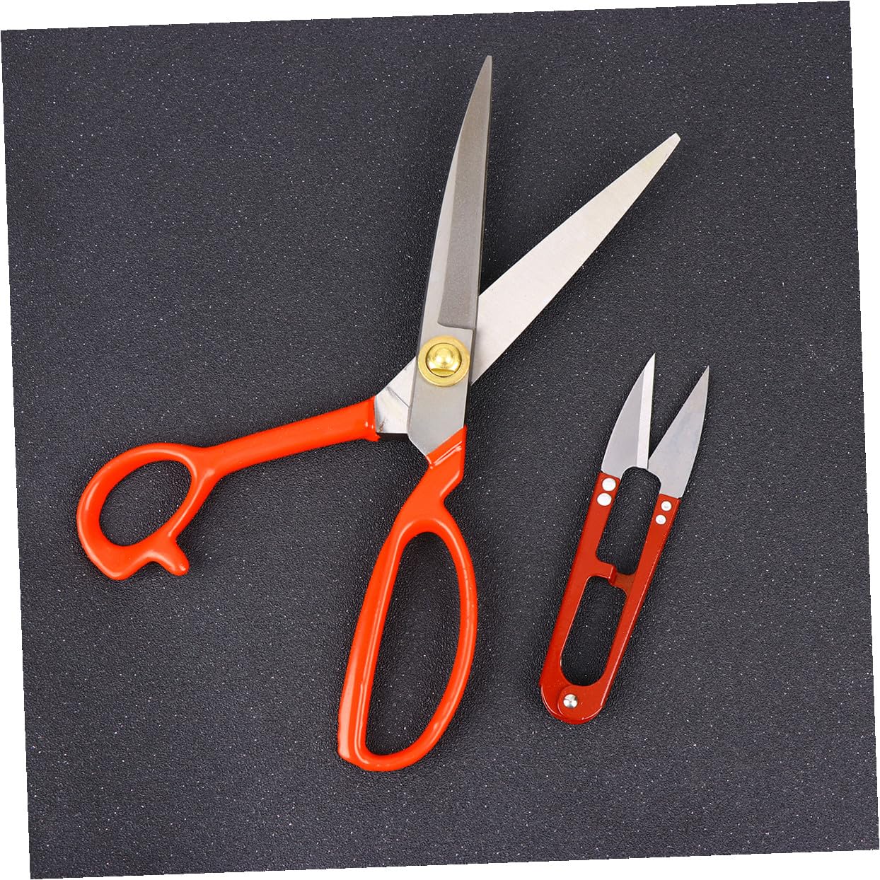 4 Stück Teiliges Scheren Manganstahl Nähschere und U Förmiger Faden und Stoffschneider Ergonomisch Sicherer Griff für Schneiderei Basteln Trimmen Zufällige Farbe