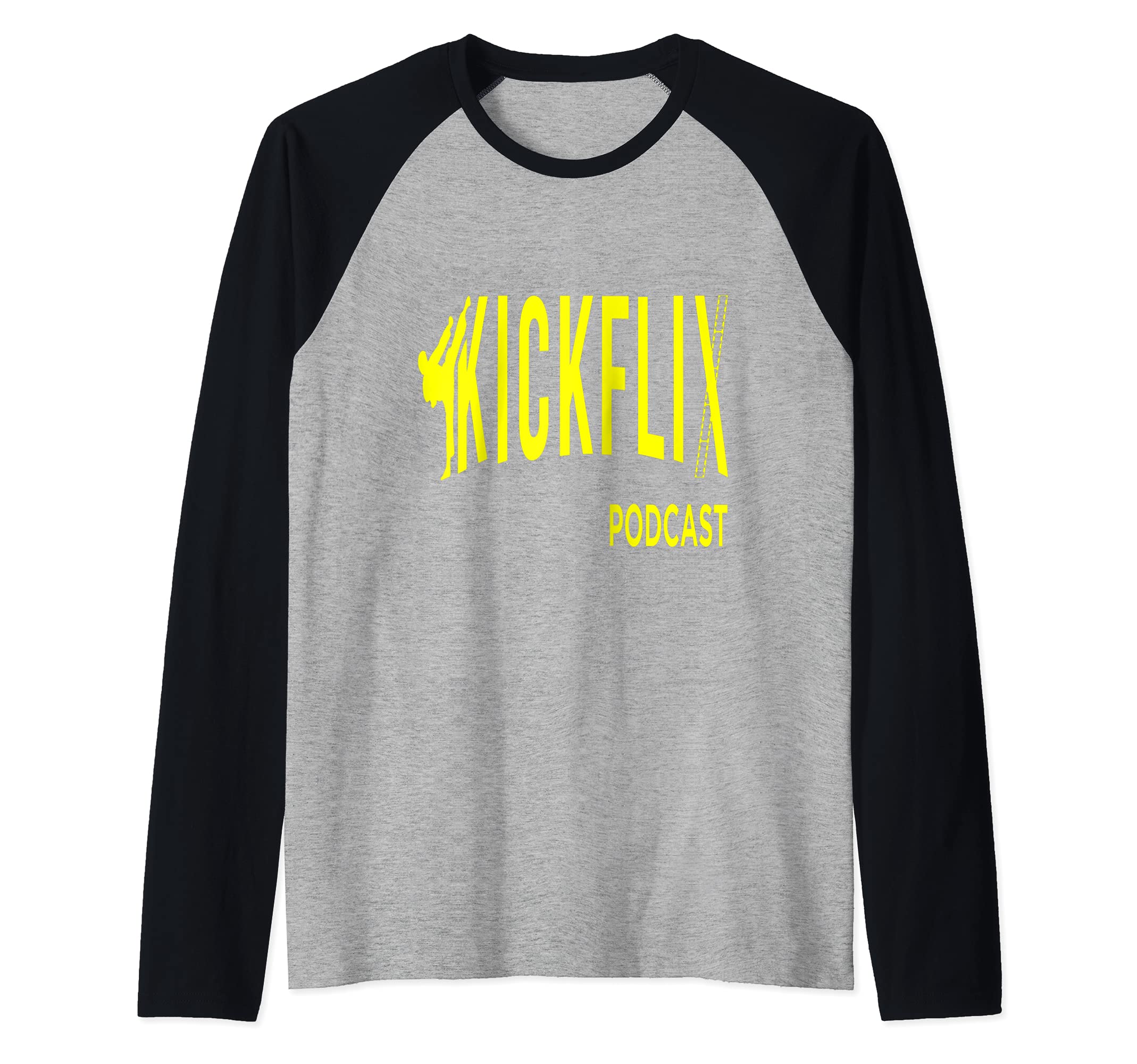 KickFlix Podcast Raglan Baseball Tee