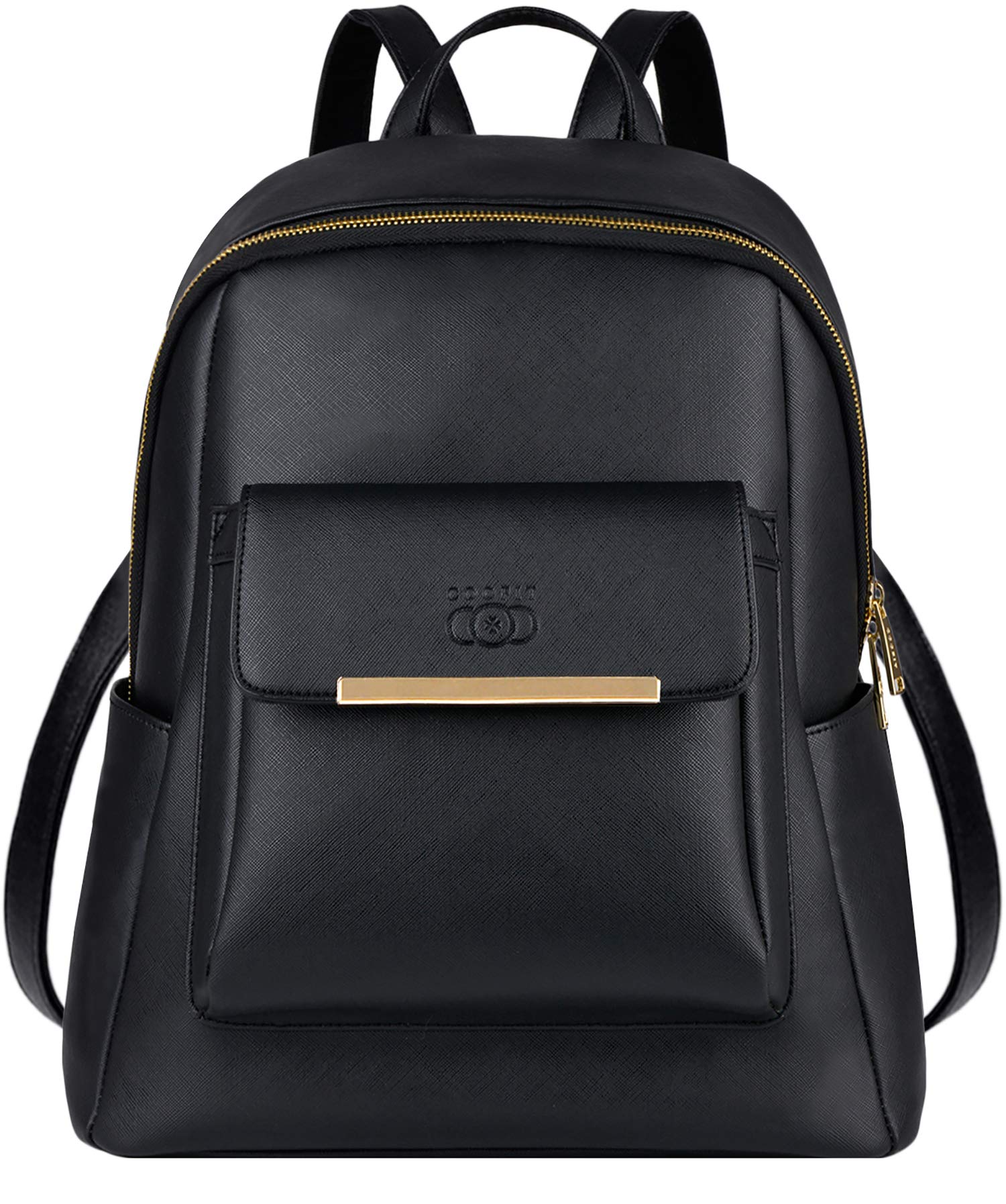 black leather rucksack ladies