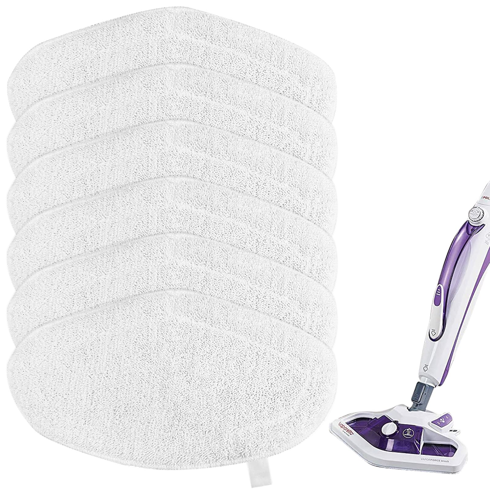 6 Vadrouilles de Rechange Lavables pour Polti Vaporetto Brosse Vaporforce PAEU0332, Lingettes Reutilisable Pour Brosse PAEU0332 Polti Vaporetto
