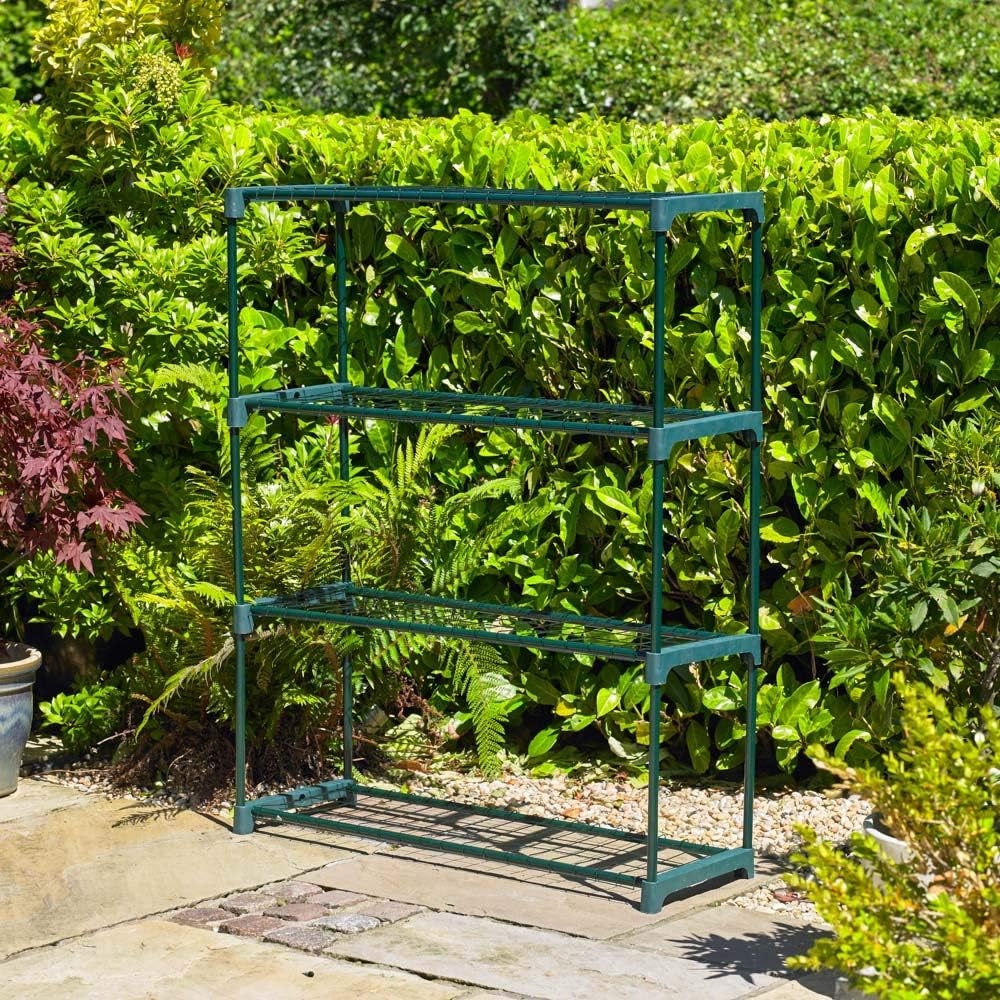 Kingfisher GHSTAGE 4 Shelf Greenhouse Staging - Green