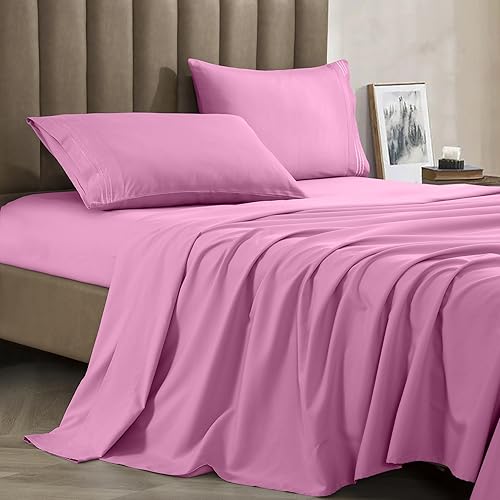 Celine Linen, las mejores, más suaves y acogedoras sábanas del mundo Juego de sábanas resistentes a las arrugas de 1800 hilos, algodón Egipcio de