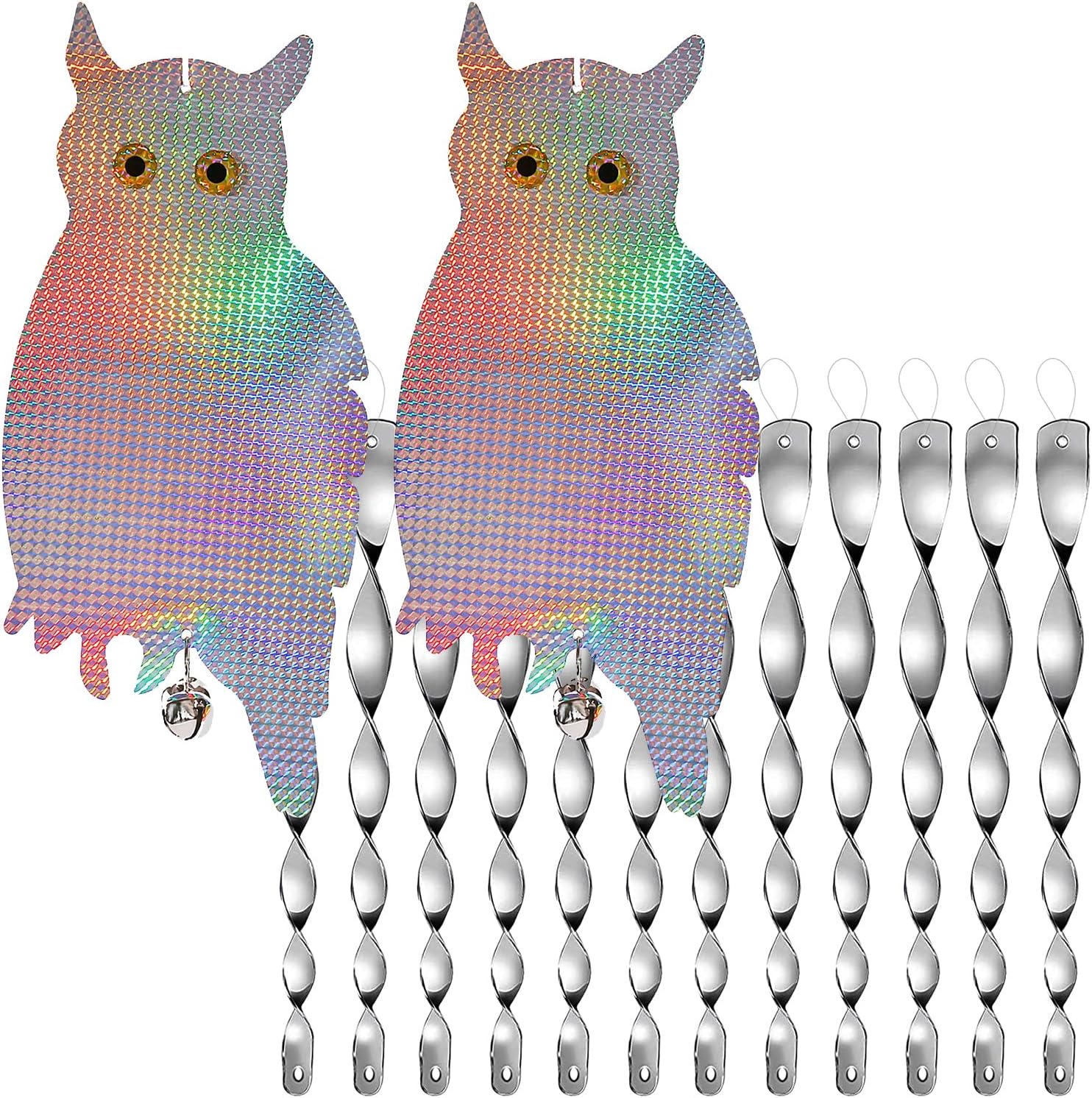 Amazon.com : Dyvicl Reflective Scare Rods and Fake Owl : Patio, Lawn ...