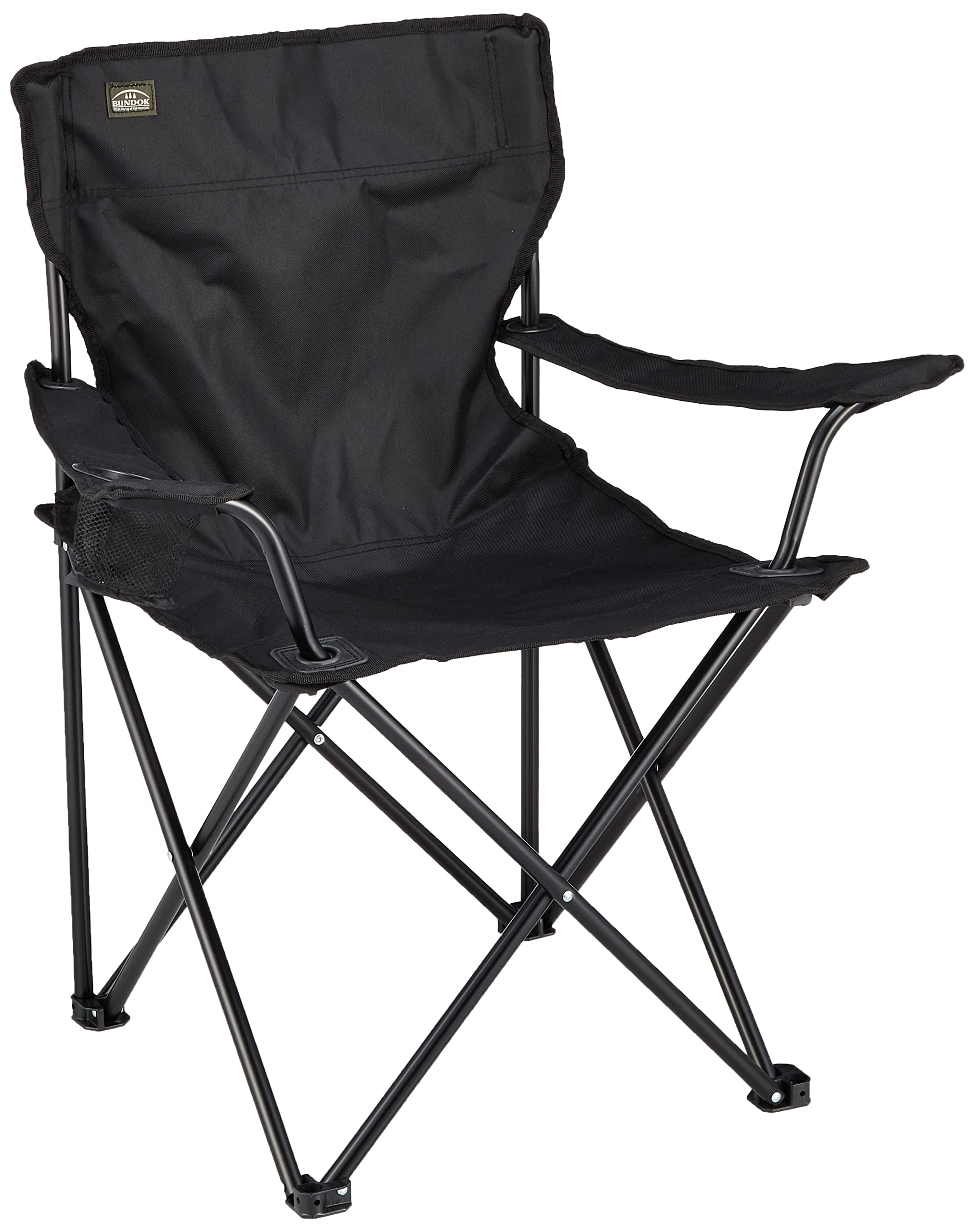 BUNDOK Lounge Chair BD-187BK Polyester Black Storage Case Included 