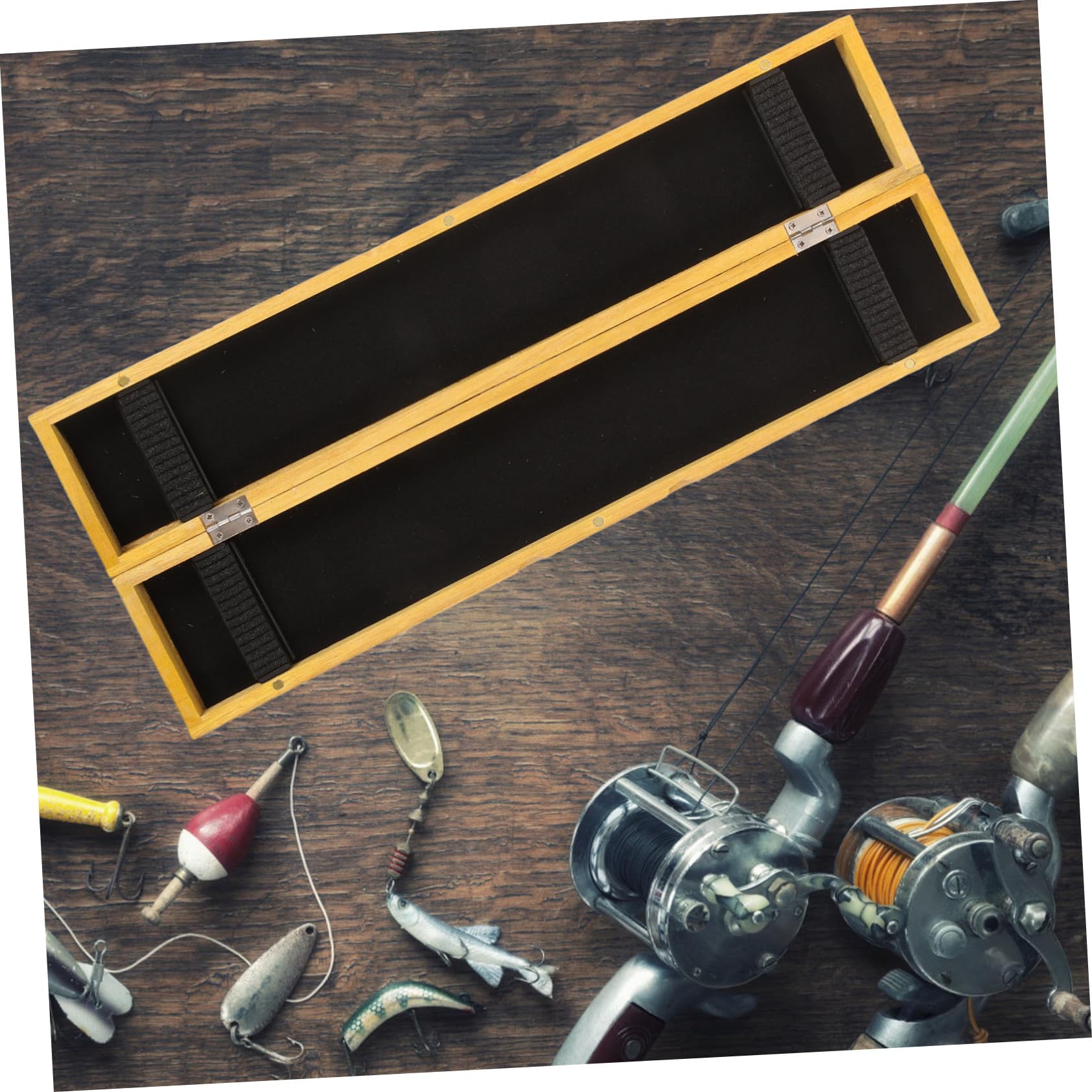 HEMOTON Lot De 5 Boîtes De Rangement En Bois Pour Leurres De Pêche